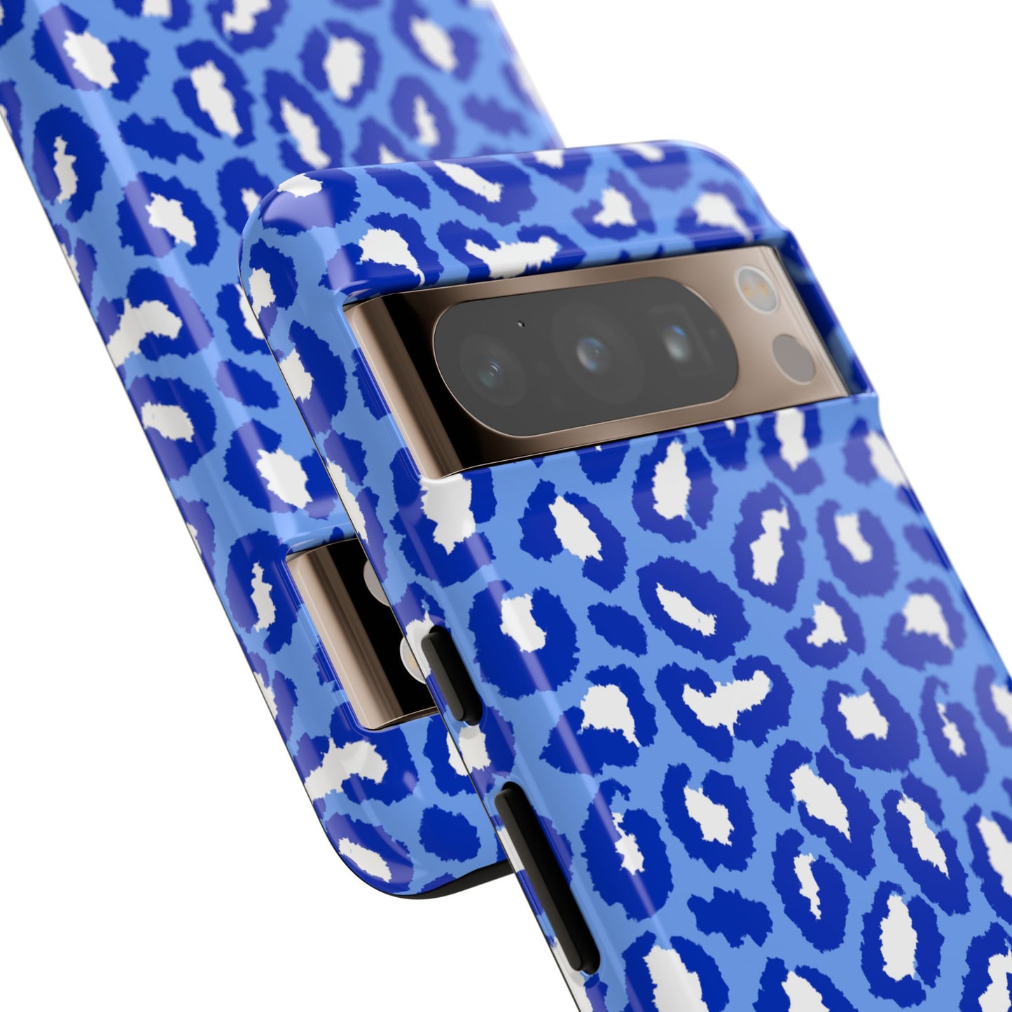 Leopard Vibes - Blue Edition Phone Case for iPhone & Samsung - Stylish & Durable Animal Print Case - JGUS