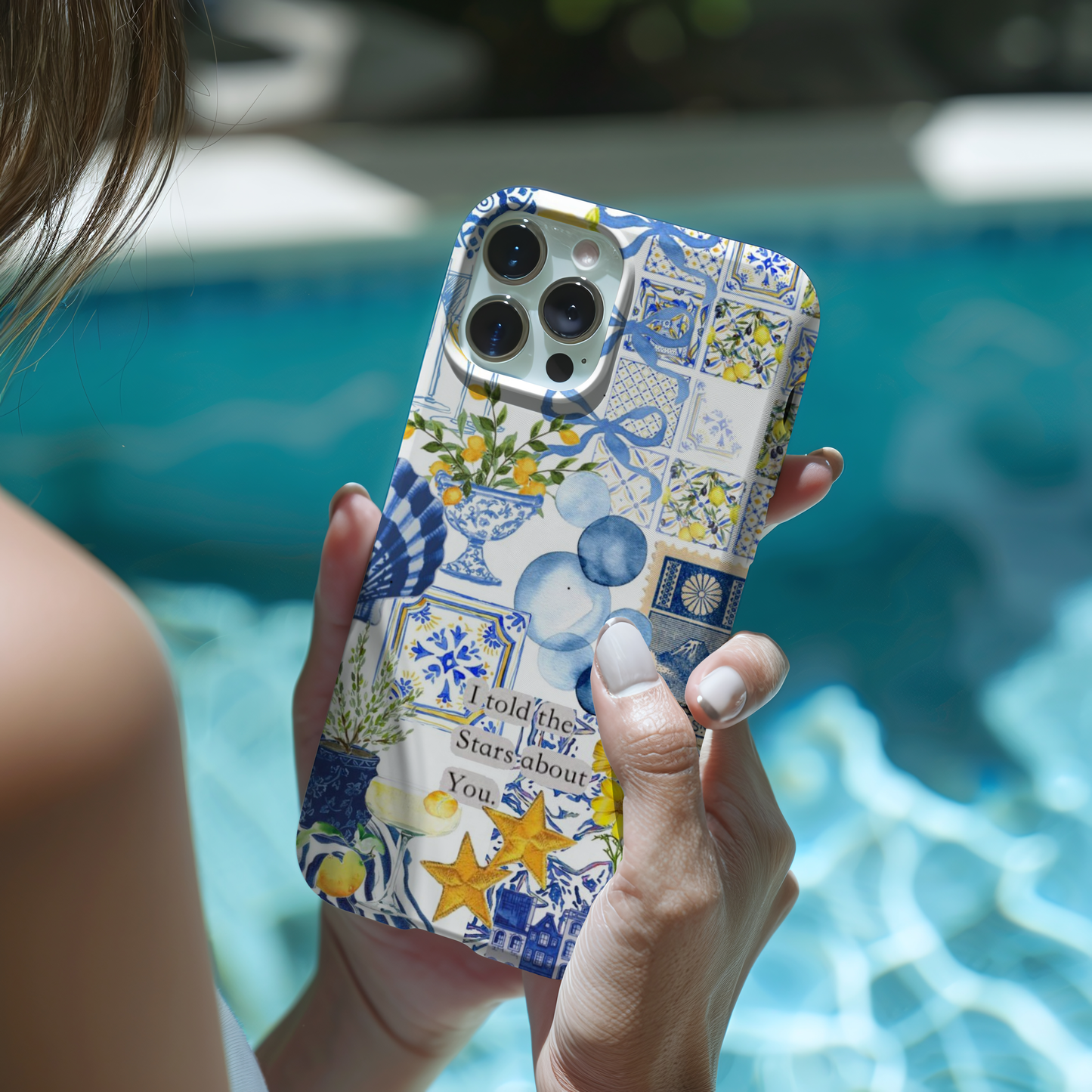 Lemon summertime collage Phone Case