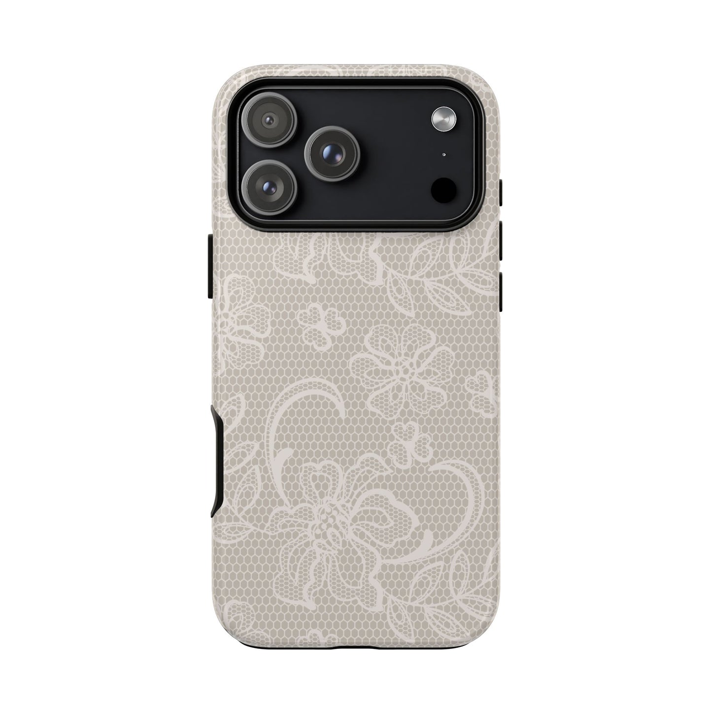 Lace Phone Case for iPhone Samsung Pixel – Cream Floral Elegant Aesthetic - JGUS