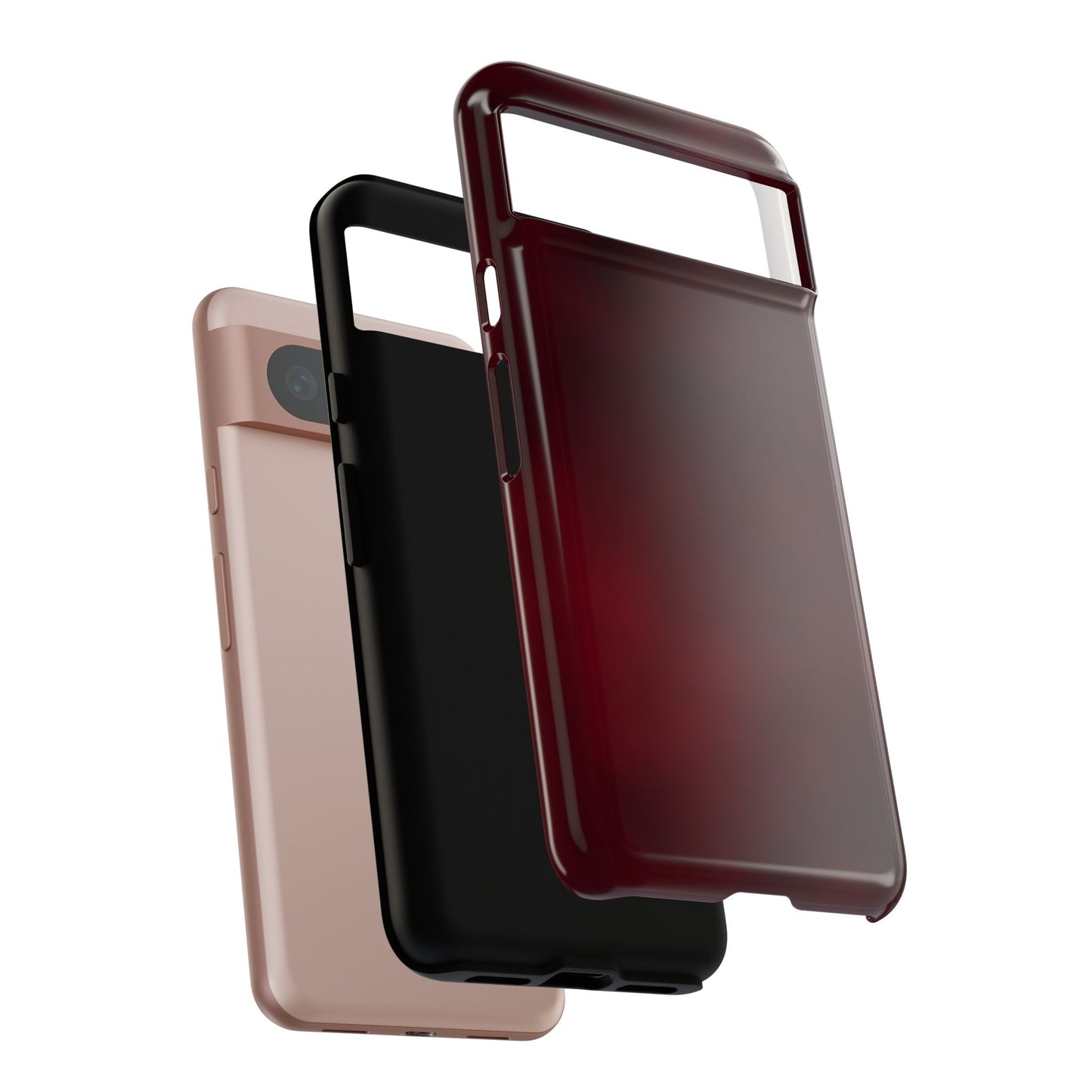 Vintage Burgundy Cherry Phone Case – Elegant Floral Design for iPhone 17 & Samsung Galaxy | Tough Protective Cover - JGUS