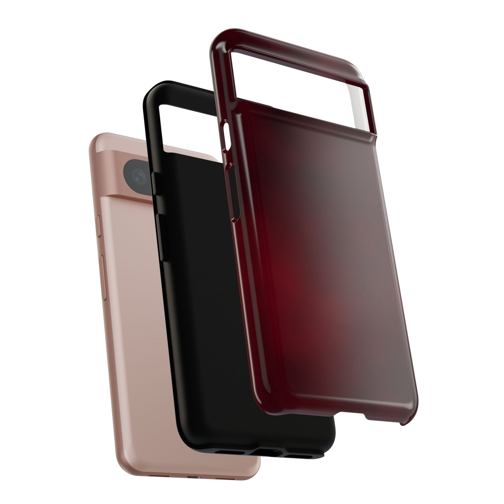 Vintage Burgundy Cherry Phone Case – Elegant Floral Design for iPhone 17 & Samsung Galaxy | Tough Protective Cover - JGUS