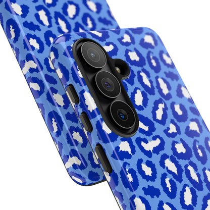 Leopard Vibes - Blue Edition Phone Case for iPhone & Samsung - Stylish & Durable Animal Print Case - JGUS