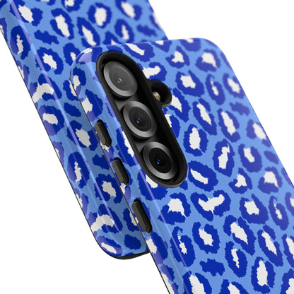 Leopard Vibes - Blue Edition Phone Case for iPhone & Samsung - Stylish & Durable Animal Print Case - JGUS