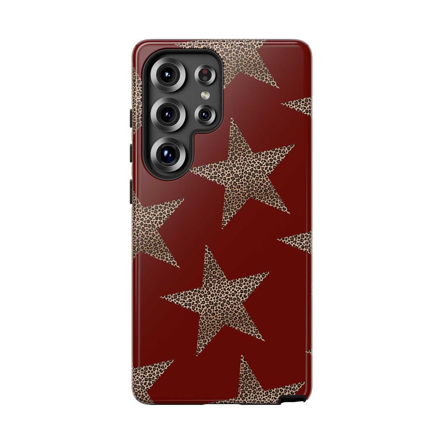 Leopard Star Luxe - Burgundy Edition | Aesthetic Coquette Phone Case for iPhone & Galaxy - JGUS