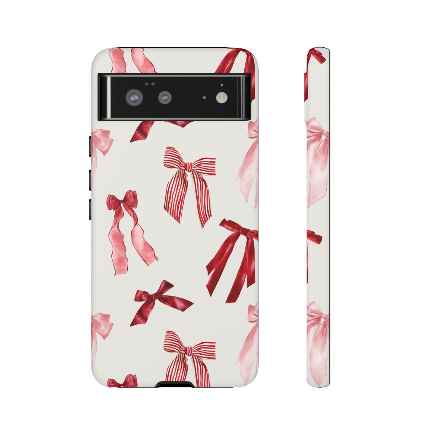 Burgundy Chic Bow Design Phone Case - JGUS