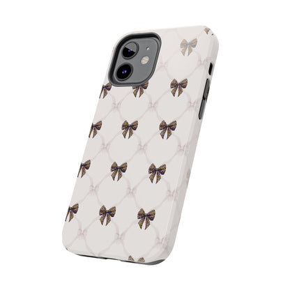 Chic Bow Pattern Phone Case | Elegant Clear Protective Case | Stylish iPhone & Samsung Cover