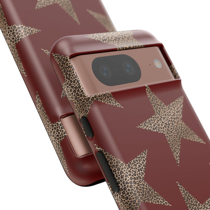 Leopard Star Luxe - Burgundy Edition | Aesthetic Coquette Phone Case for iPhone & Galaxy - JGUS