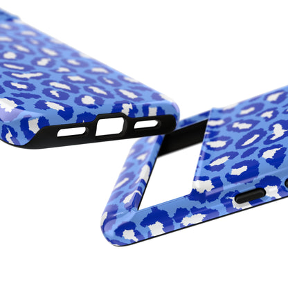 Leopard Vibes - Blue Edition Phone Case for iPhone & Samsung - Stylish & Durable Animal Print Case - JGUS