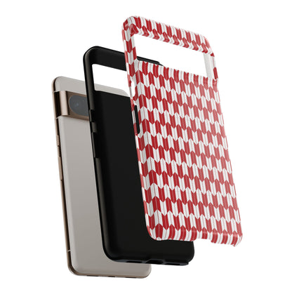 Red Geometric Phone Case for iPhone Samsung Pixel – Bold Pattern Aesthetic Modern Design - JGUS