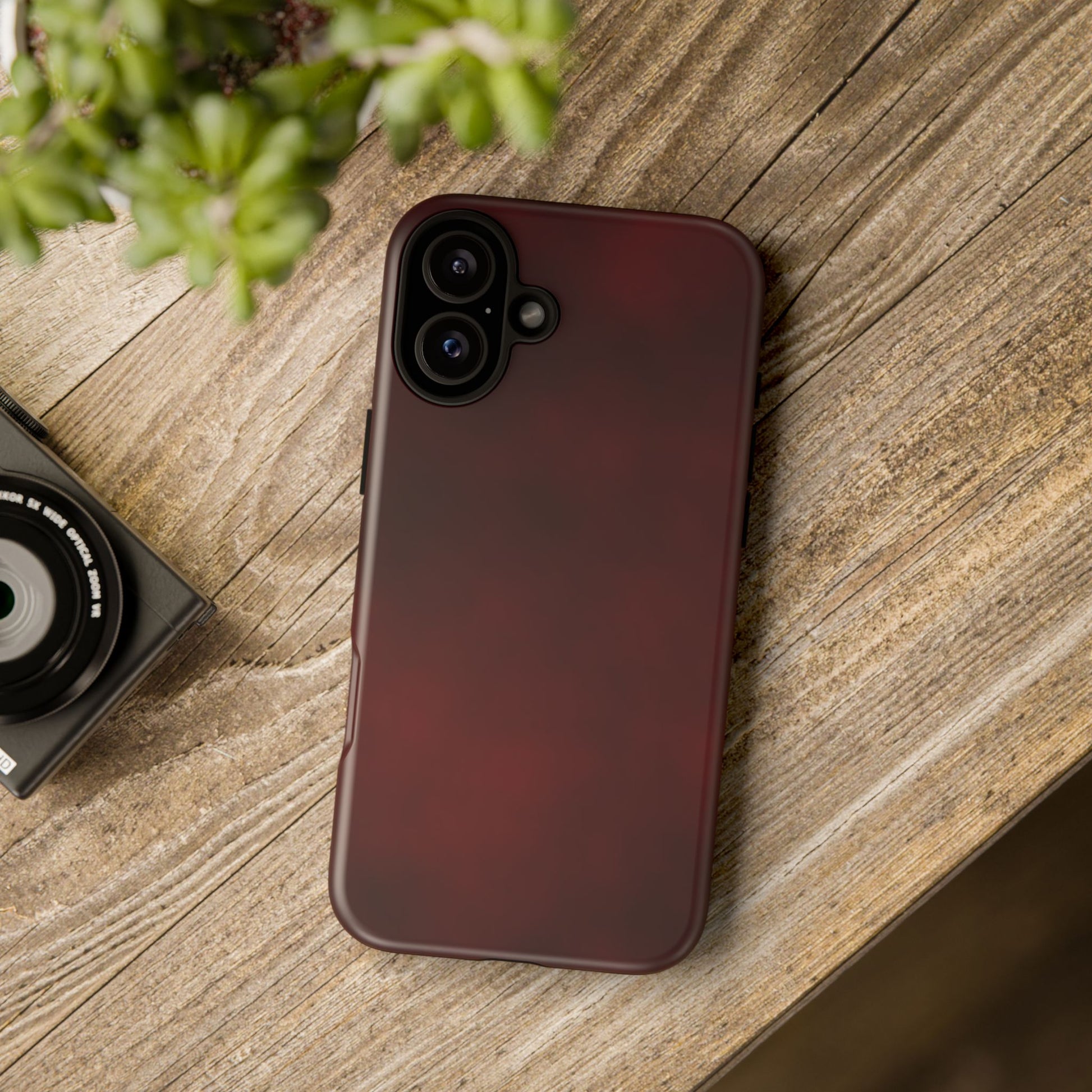 Vintage Burgundy Cherry Phone Case – Elegant Floral Design for iPhone 17 & Samsung Galaxy | Tough Protective Cover - JGUS