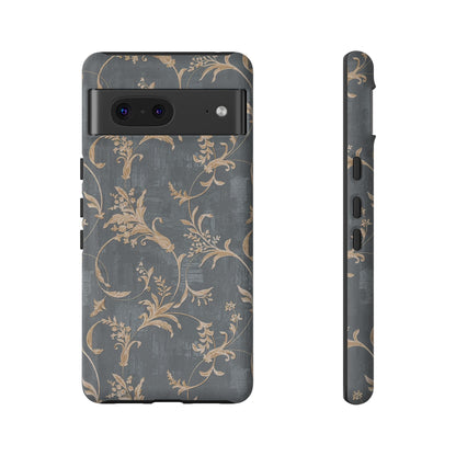 Old-Fashioned Flower Phone Case – Aesthetic Protective Cover for iPhone & Samsung - JGUS