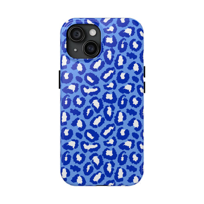 Leopard Vibes - Blue Edition Phone Case for iPhone & Samsung - Stylish & Durable Animal Print Case