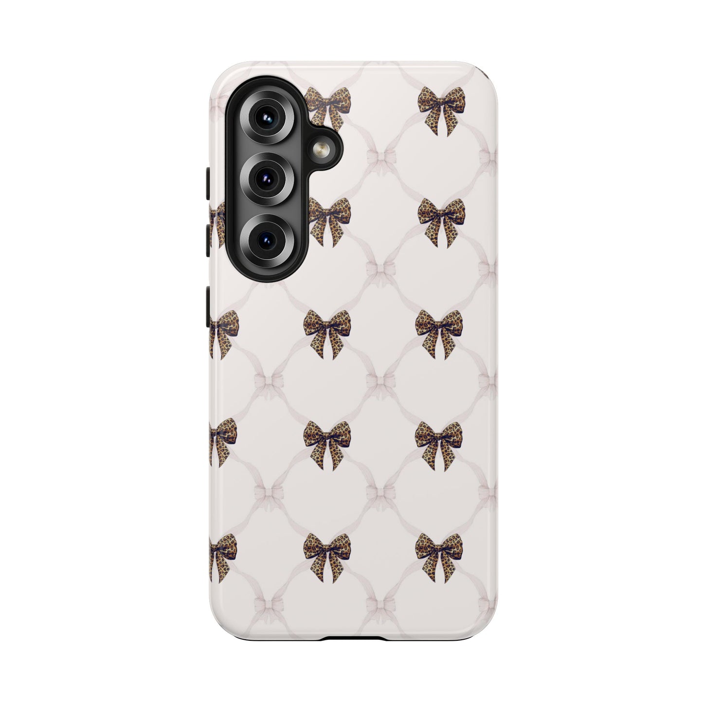 Chic Bow Pattern Phone Case | Elegant Clear Protective Case | Stylish iPhone & Samsung Cover