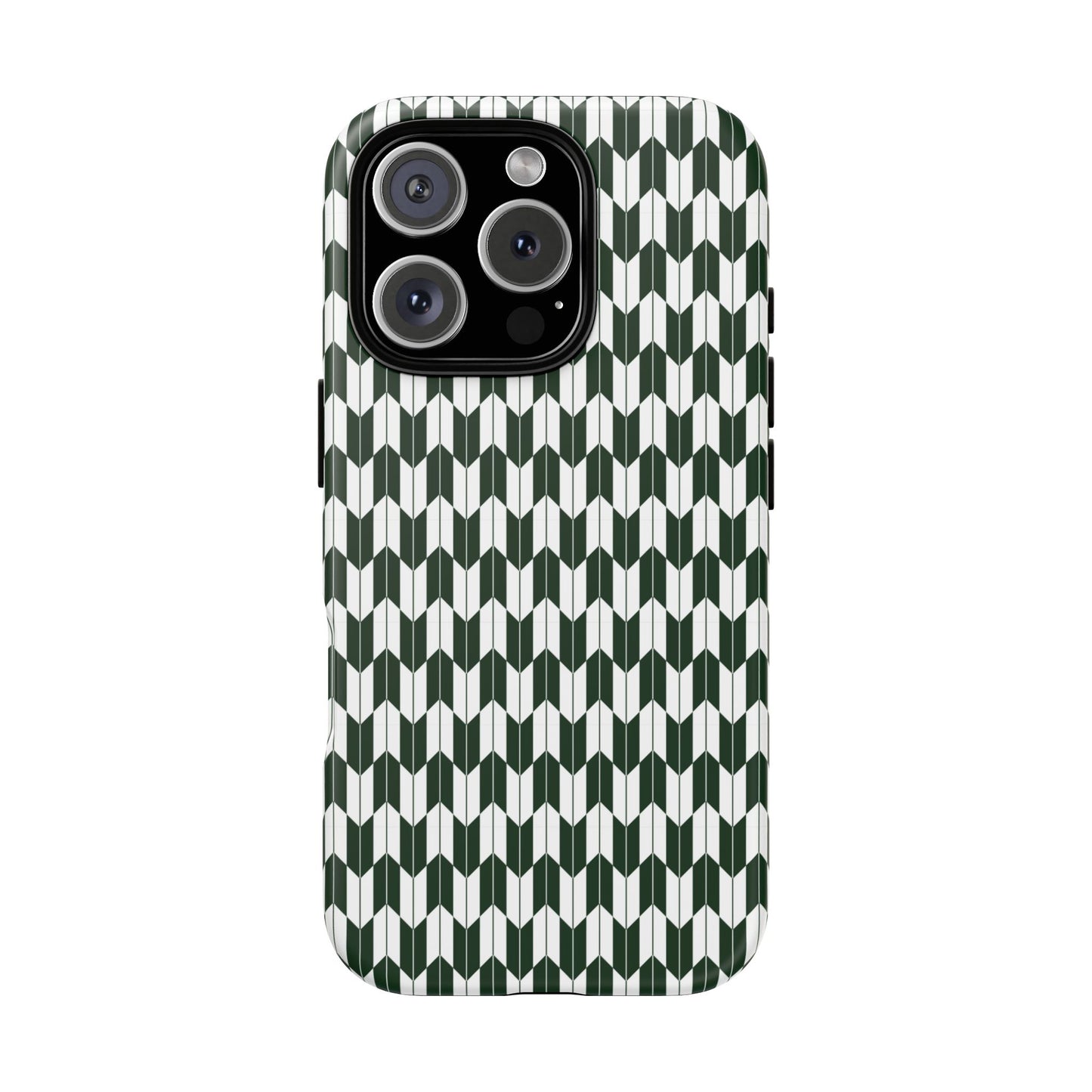 Green Harmony Geometric Phone Case – Durable, Slim, and MagSafe Compatible - JGUS