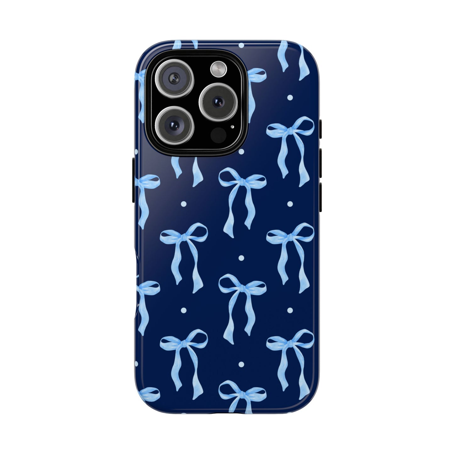 Bows & Blues Phone Case – Aesthetic Ribbon Print | Fits iPhone & Samsung - JGUS