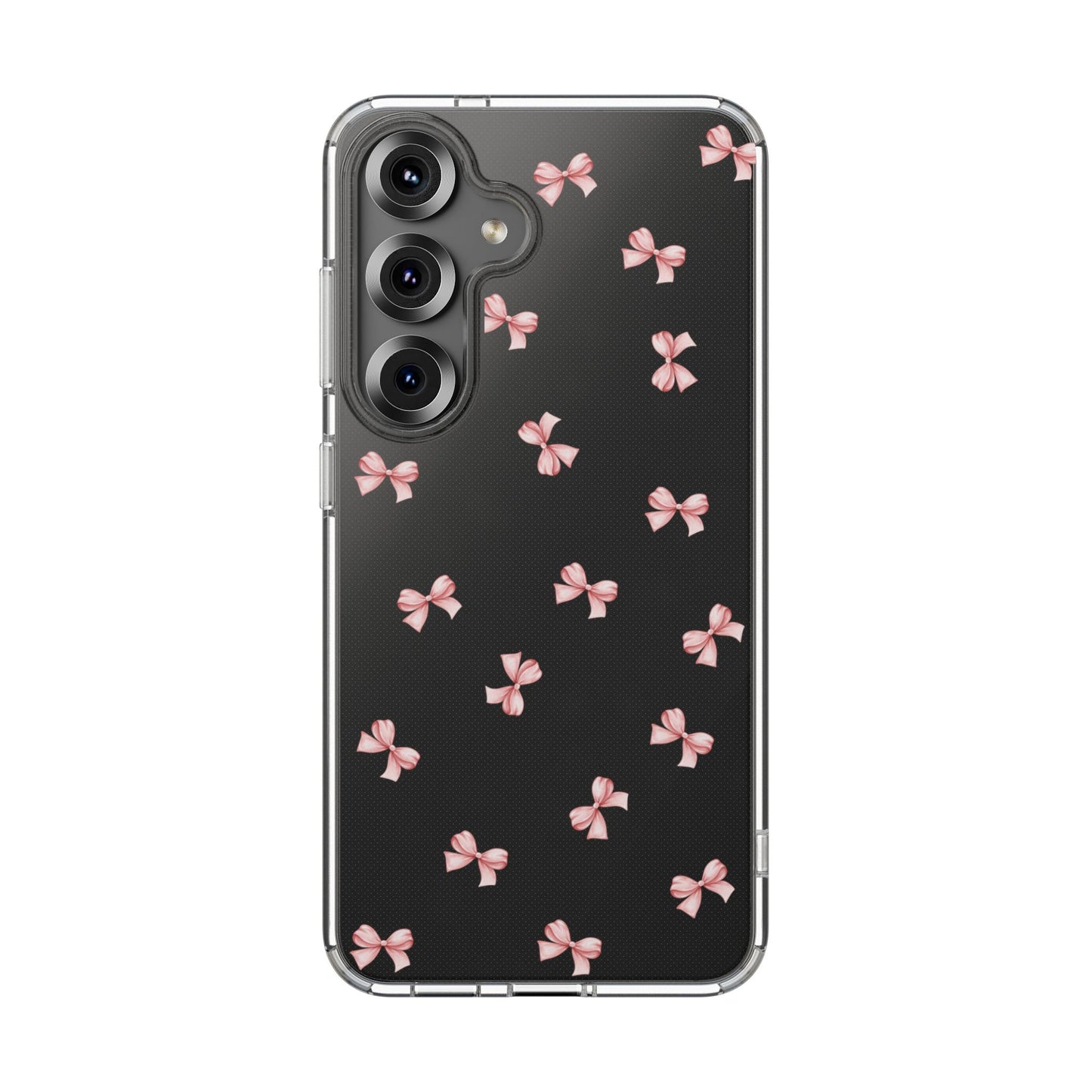 Pink Bow Dreams Clear Phone Case