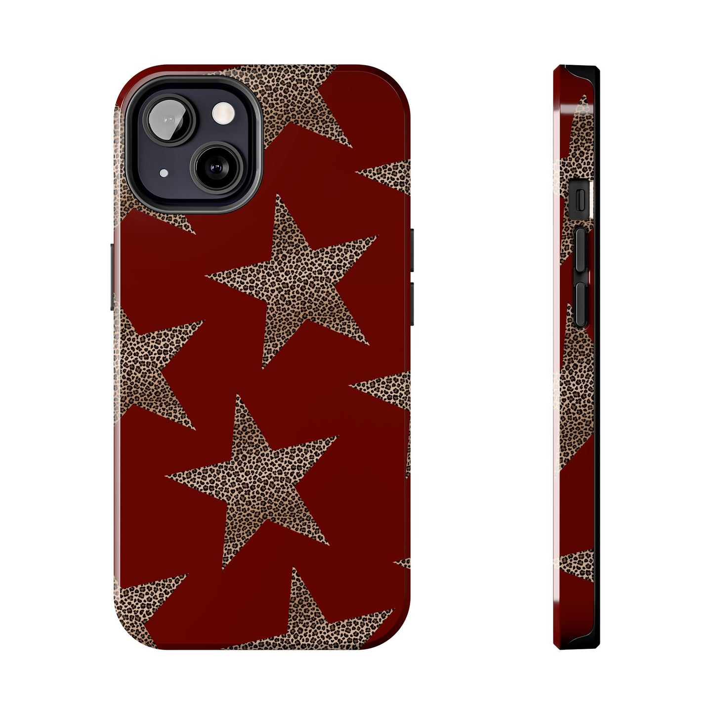 Leopard Star Luxe - Burgundy Edition | Aesthetic Coquette Phone Case for iPhone & Galaxy