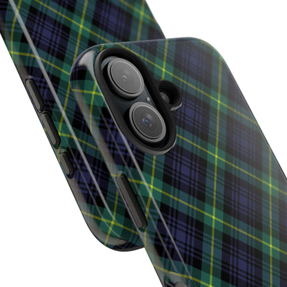 Jade Plaid Luxe Phone Case – Dual-Layer Protection for iPhone & Samsung