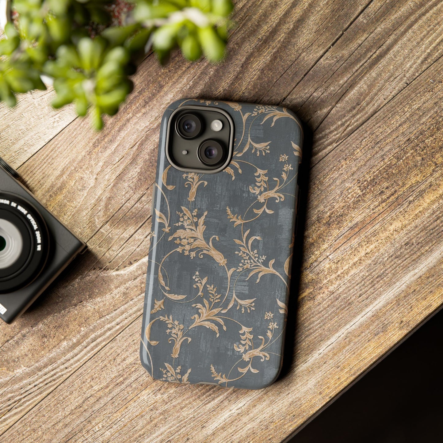 Old-Fashioned Flower Phone Case – Aesthetic Protective Cover for iPhone & Samsung - JGUS