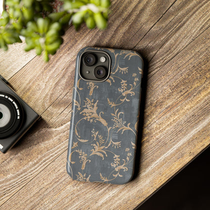 Old-Fashioned Flower Phone Case – Aesthetic Protective Cover for iPhone & Samsung - JGUS