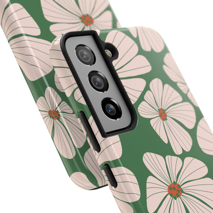Retro Floral Abstract Phone Case – Vintage 70s & 80s Aesthetic for iPhone & Samsung