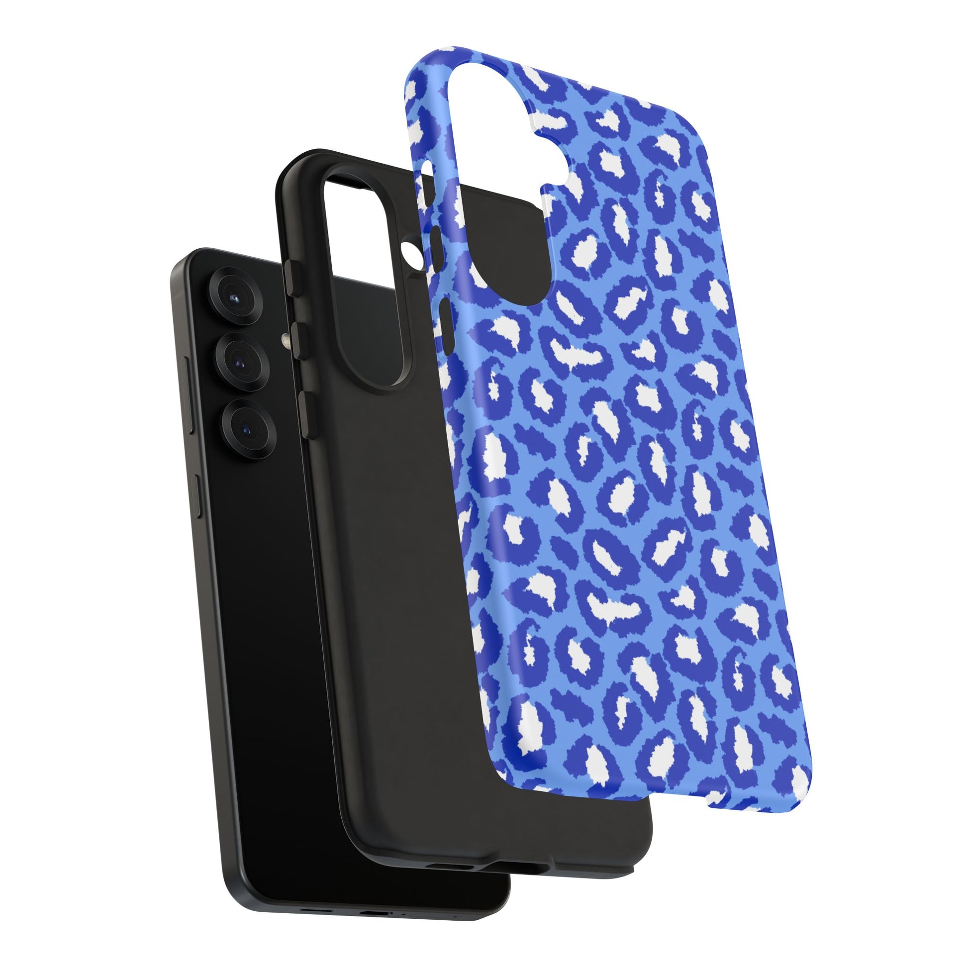 Leopard Vibes - Blue Edition Phone Case for iPhone & Samsung - Stylish & Durable Animal Print Case - JGUS