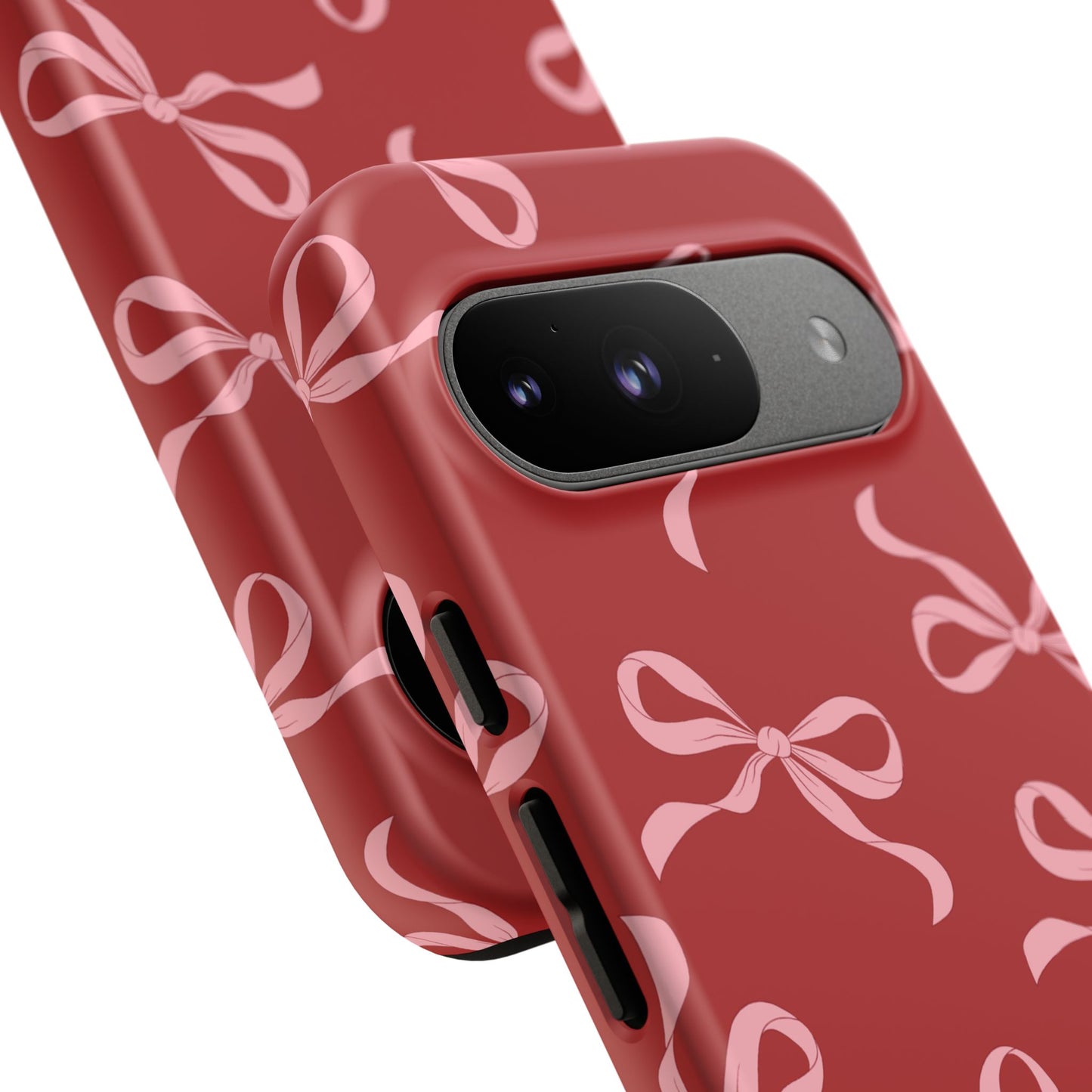 Pink Bows on Red Phone Case - JGUS