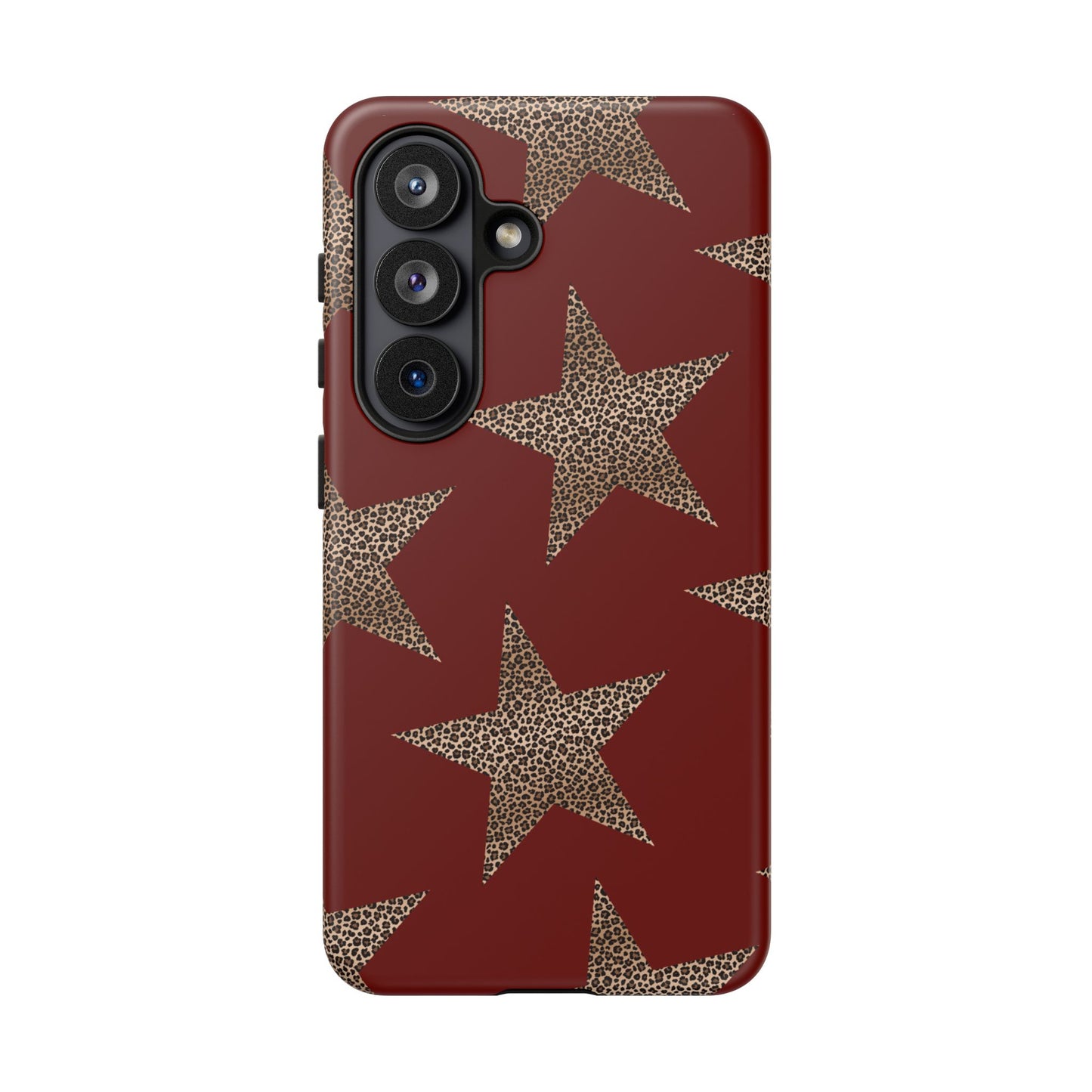 Leopard Star Luxe - Burgundy Edition | Aesthetic Coquette Phone Case for iPhone & Galaxy - JGUS