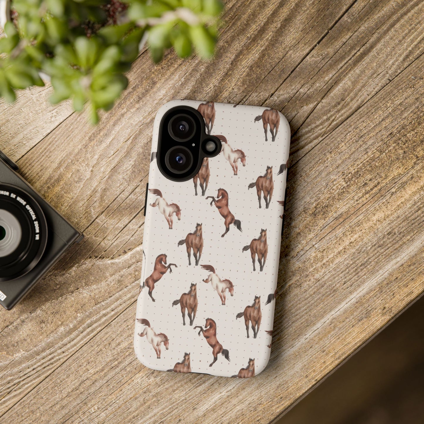 Wild Mustang Horse Pattern Phone Case – Stylish, Protective & Eco-Friendly - JGUS