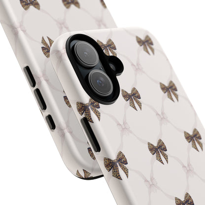Chic Bow Pattern Phone Case | Elegant Clear Protective Case | Stylish iPhone & Samsung Cover - JGUS