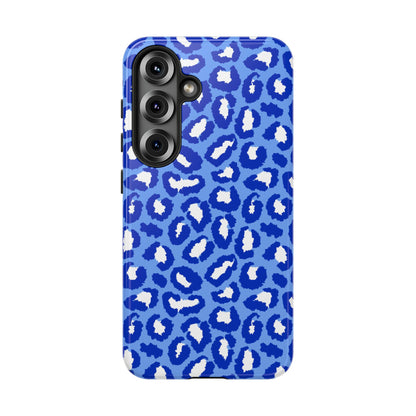 Leopard Vibes - Blue Edition Phone Case for iPhone & Samsung - Stylish & Durable Animal Print Case - JGUS