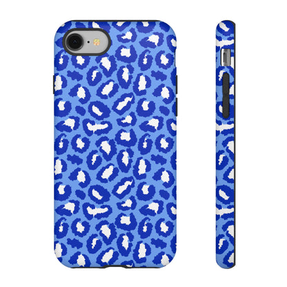 Leopard Vibes - Blue Edition Phone Case for iPhone & Samsung - Stylish & Durable Animal Print Case - JGUS