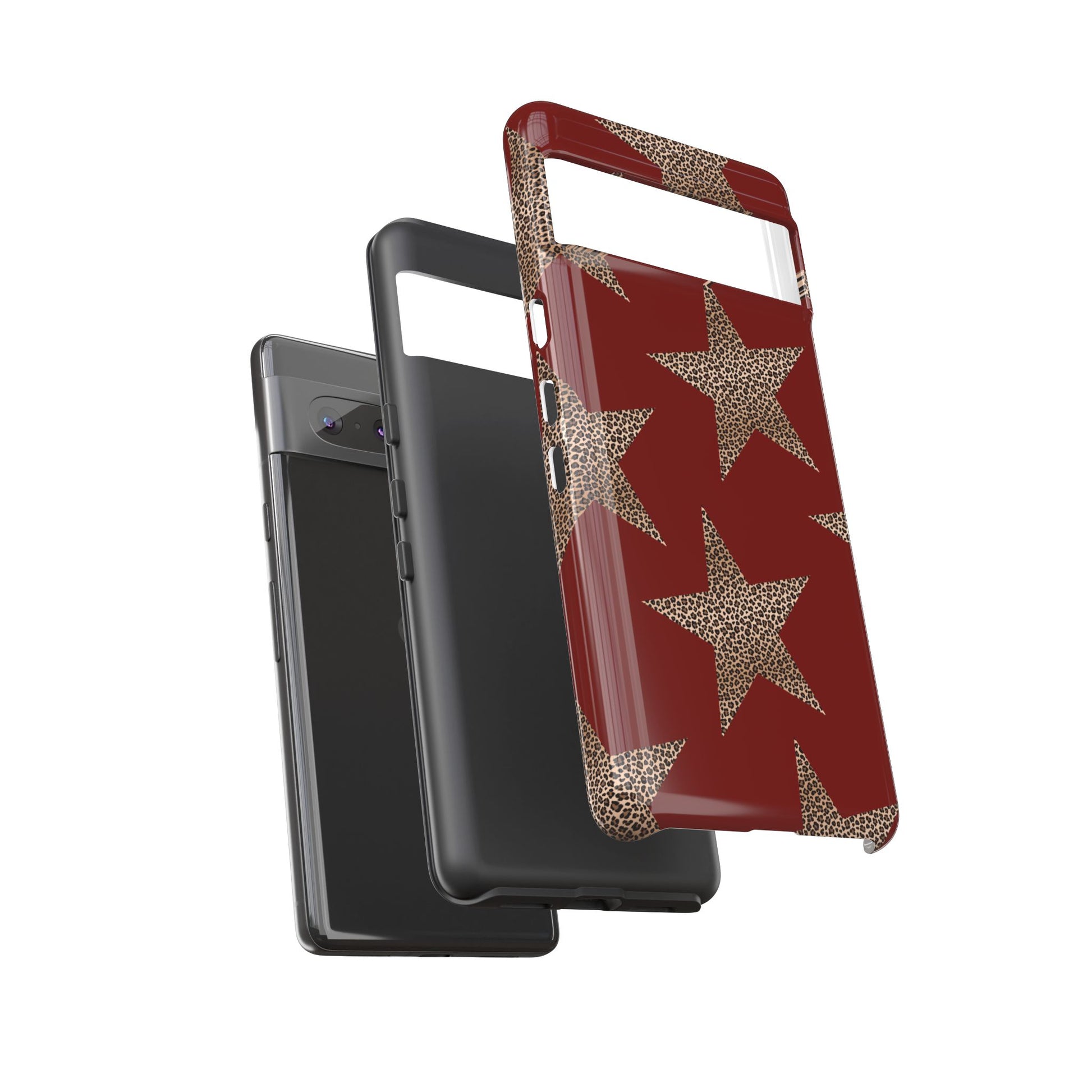 Leopard Star Luxe - Burgundy Edition | Aesthetic Coquette Phone Case for iPhone & Galaxy - JGUS
