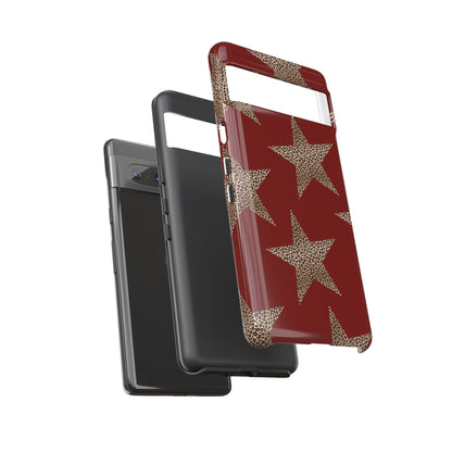 Leopard Star Luxe - Burgundy Edition | Aesthetic Coquette Phone Case for iPhone & Galaxy - JGUS