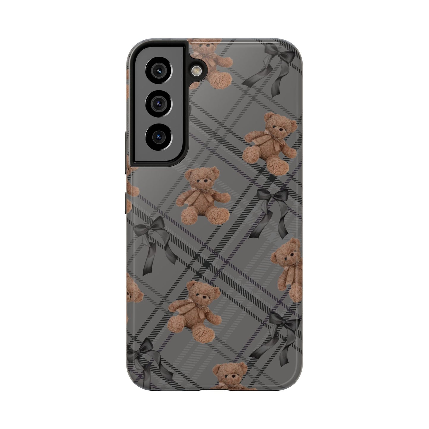 Cute Bows & Bears Phone Case – Customizable, Dual-Layer Protection for iPhone & Samsung