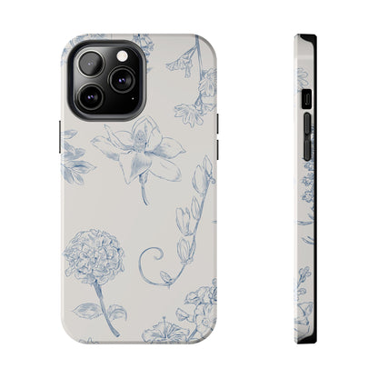 Jasmine Sketch Phone Case – Artistic Design, Slim, Durable & MagSafe Compatible