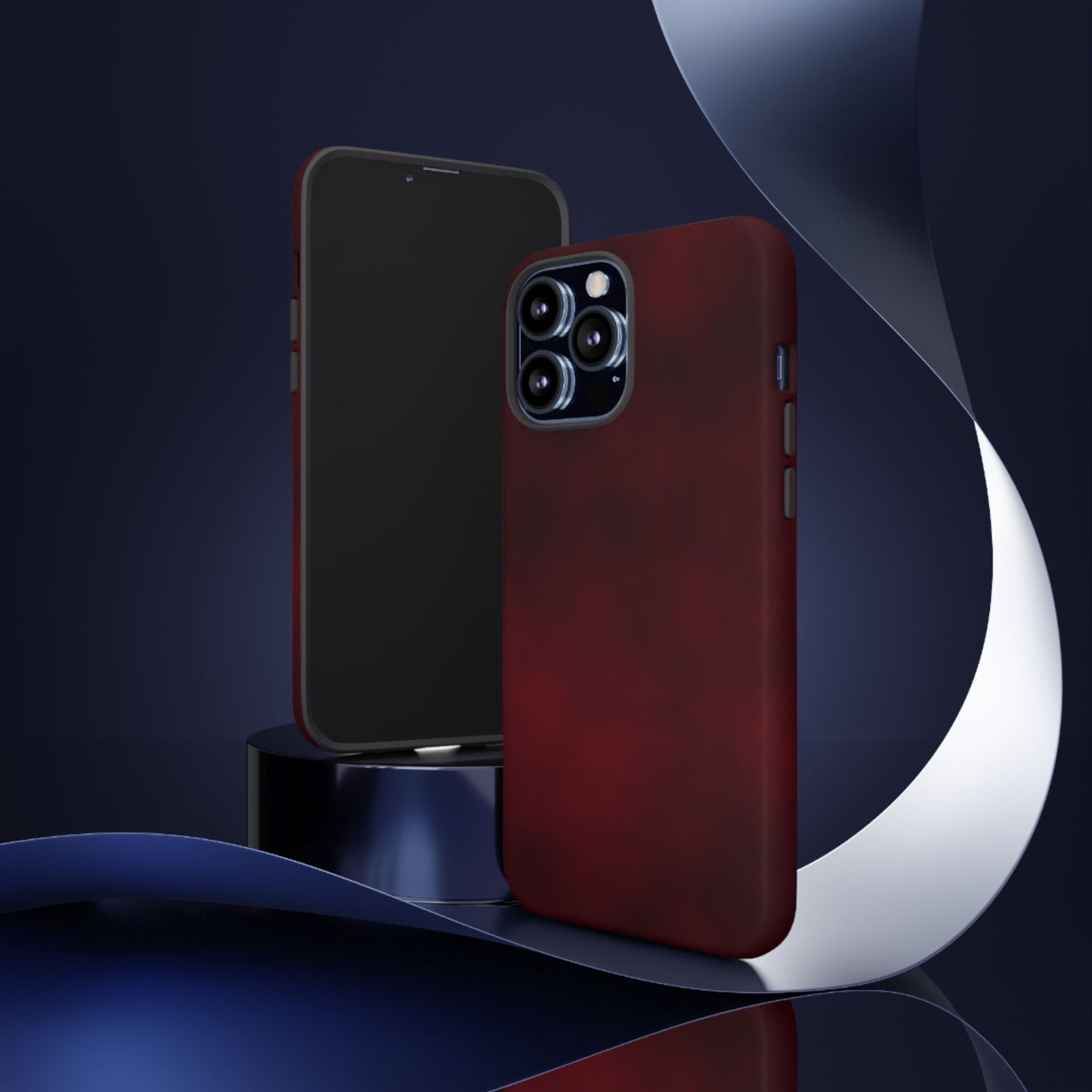 Vintage Burgundy Cherry Phone Case – Elegant Floral Design for iPhone 17 & Samsung Galaxy | Tough Protective Cover - JGUS