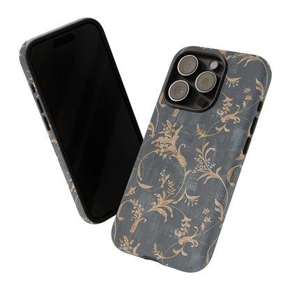 Old-Fashioned Flower Phone Case – Aesthetic Protective Cover for iPhone & Samsung - JGUS