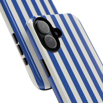Title: Blue & White Stripe Phone Case – Classic Nautical Pattern for iPhone & Samsung - JGUS