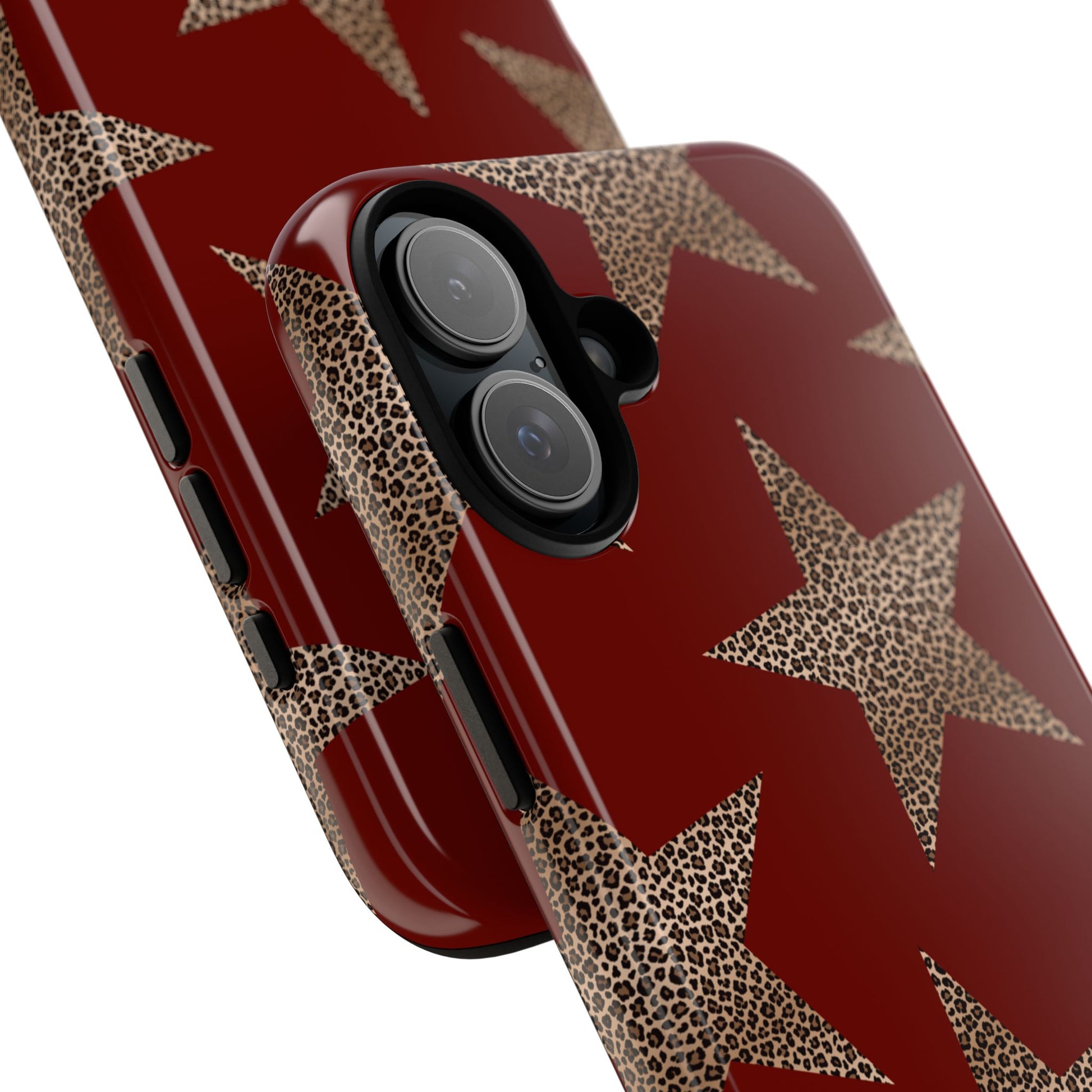 Leopard Star Luxe - Burgundy Edition | Aesthetic Coquette Phone Case for iPhone & Galaxy - JGUS