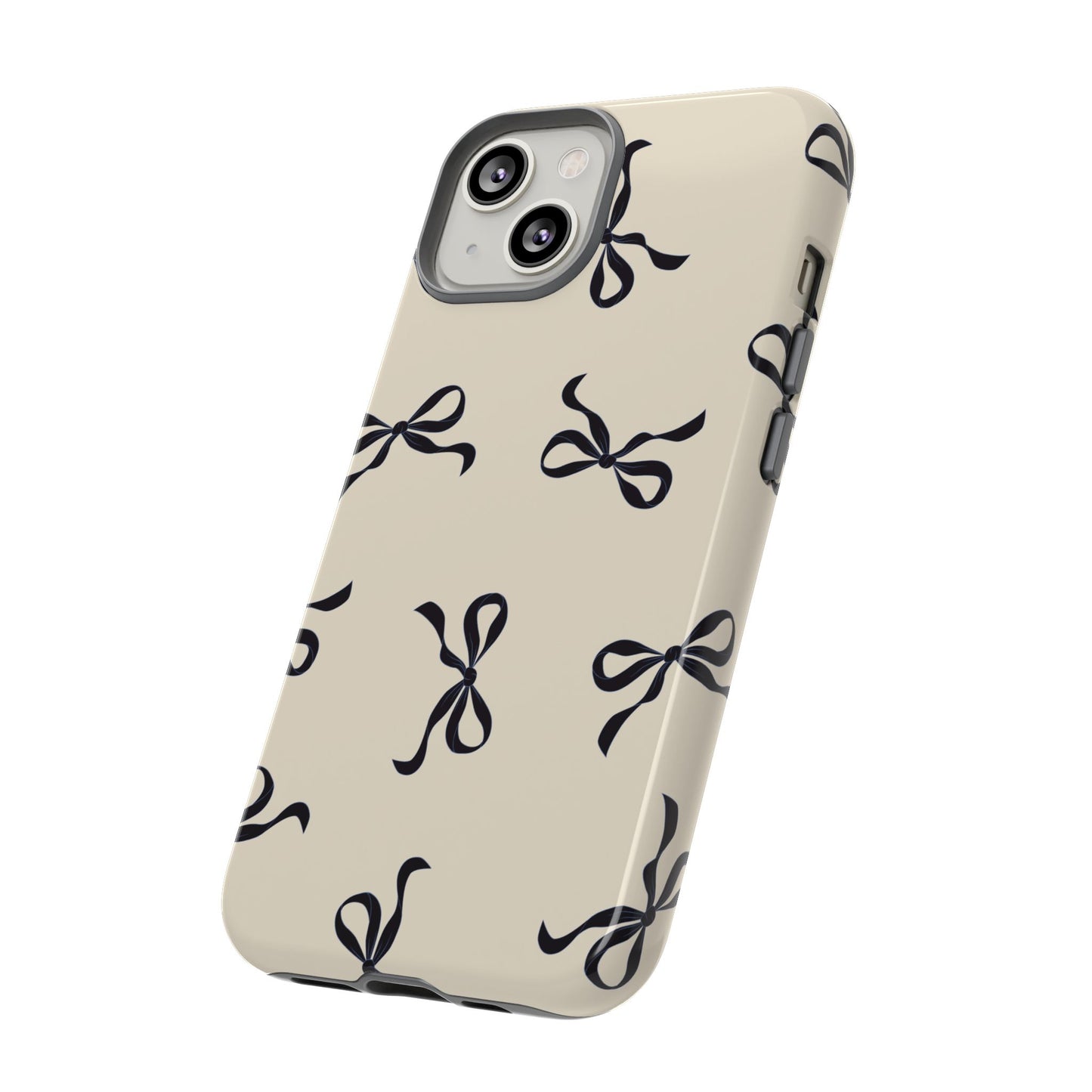 Beige and Black Bow Phone Case - JGUS