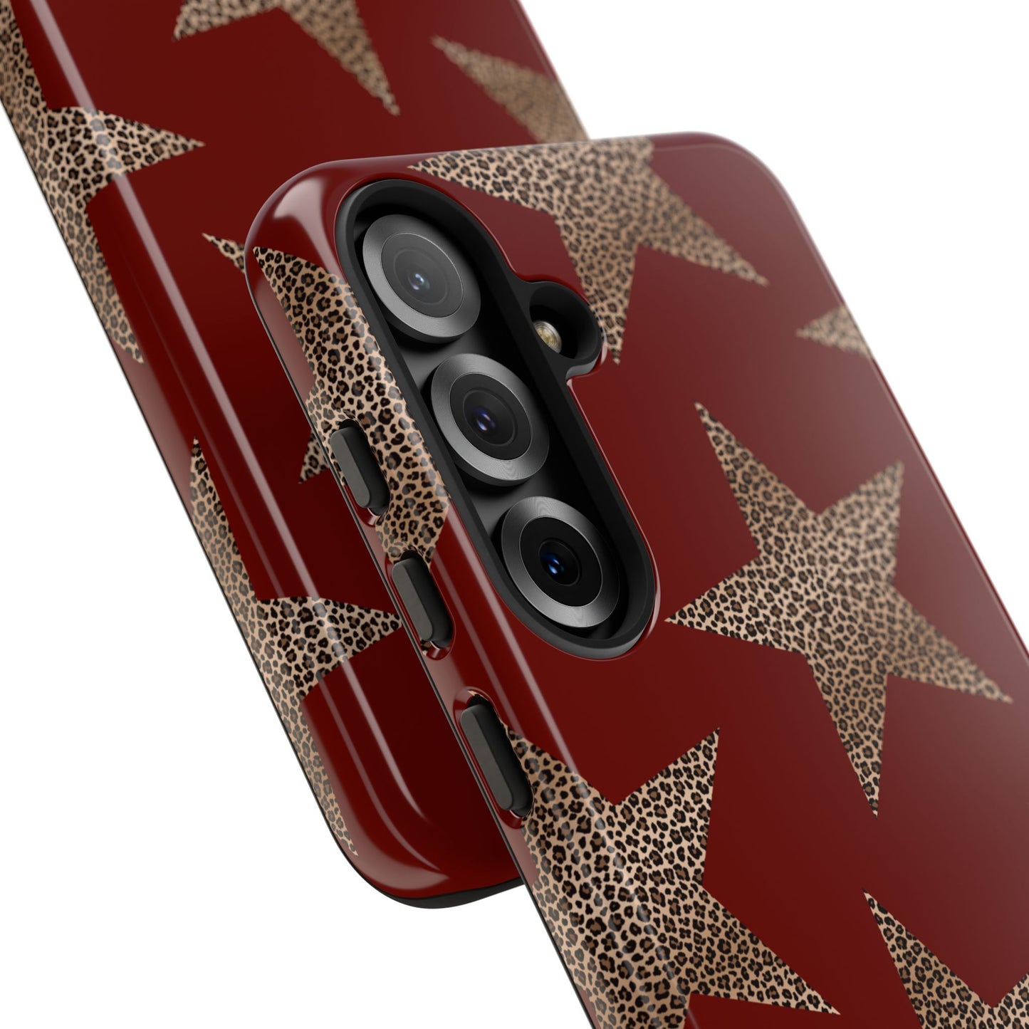 Leopard Star Luxe - Burgundy Edition | Aesthetic Coquette Phone Case for iPhone & Galaxy - JGUS