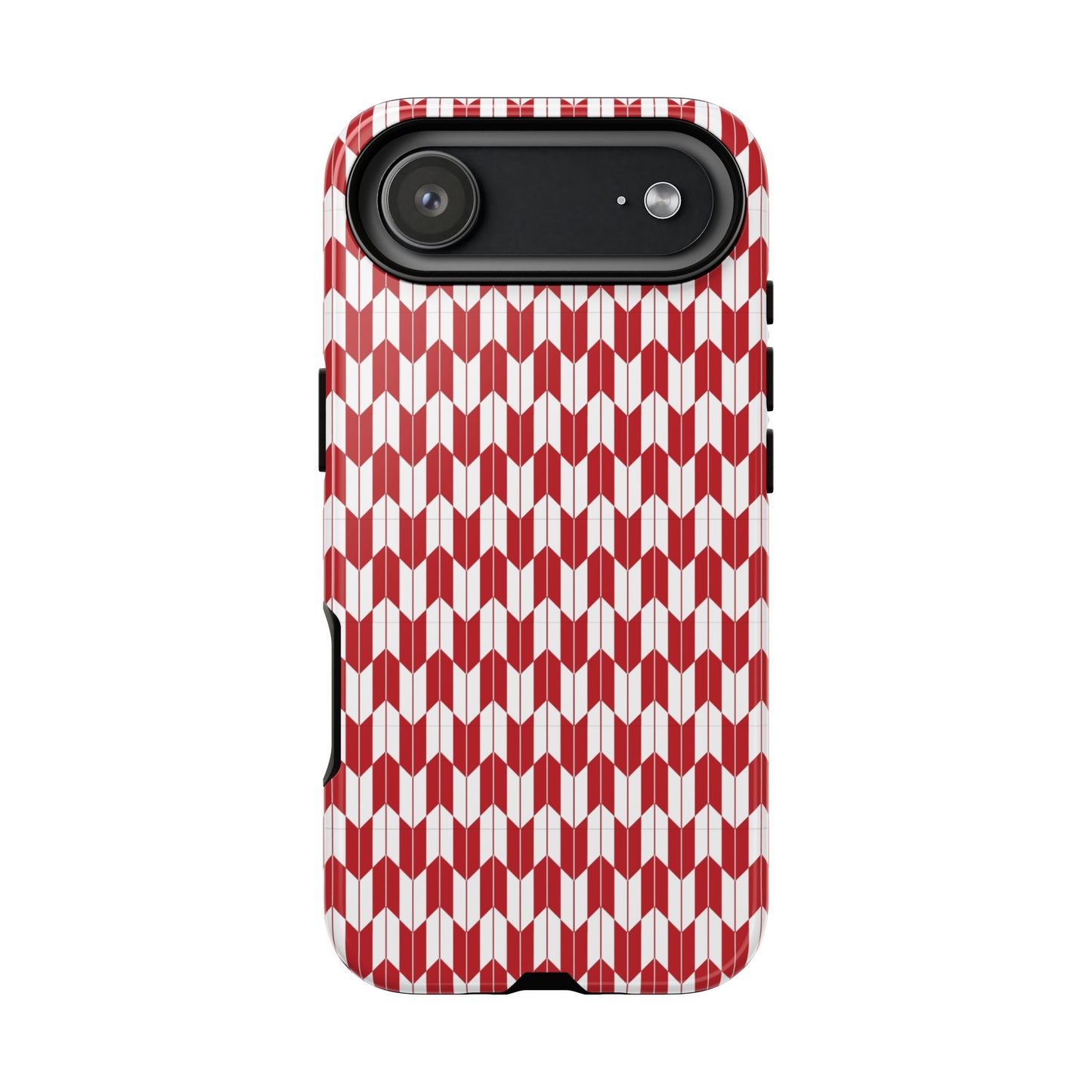 Red Geometric Phone Case for iPhone Samsung Pixel – Bold Pattern Aesthetic Modern Design - JGUS