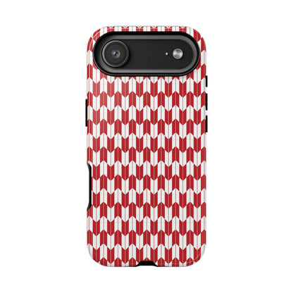 Red Geometric Phone Case for iPhone Samsung Pixel – Bold Pattern Aesthetic Modern Design - JGUS