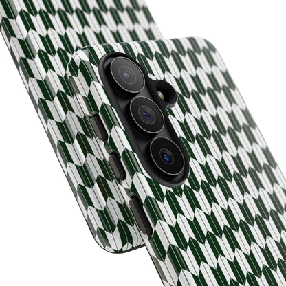 Green Harmony Geometric Phone Case – Durable, Slim, and MagSafe Compatible - JGUS