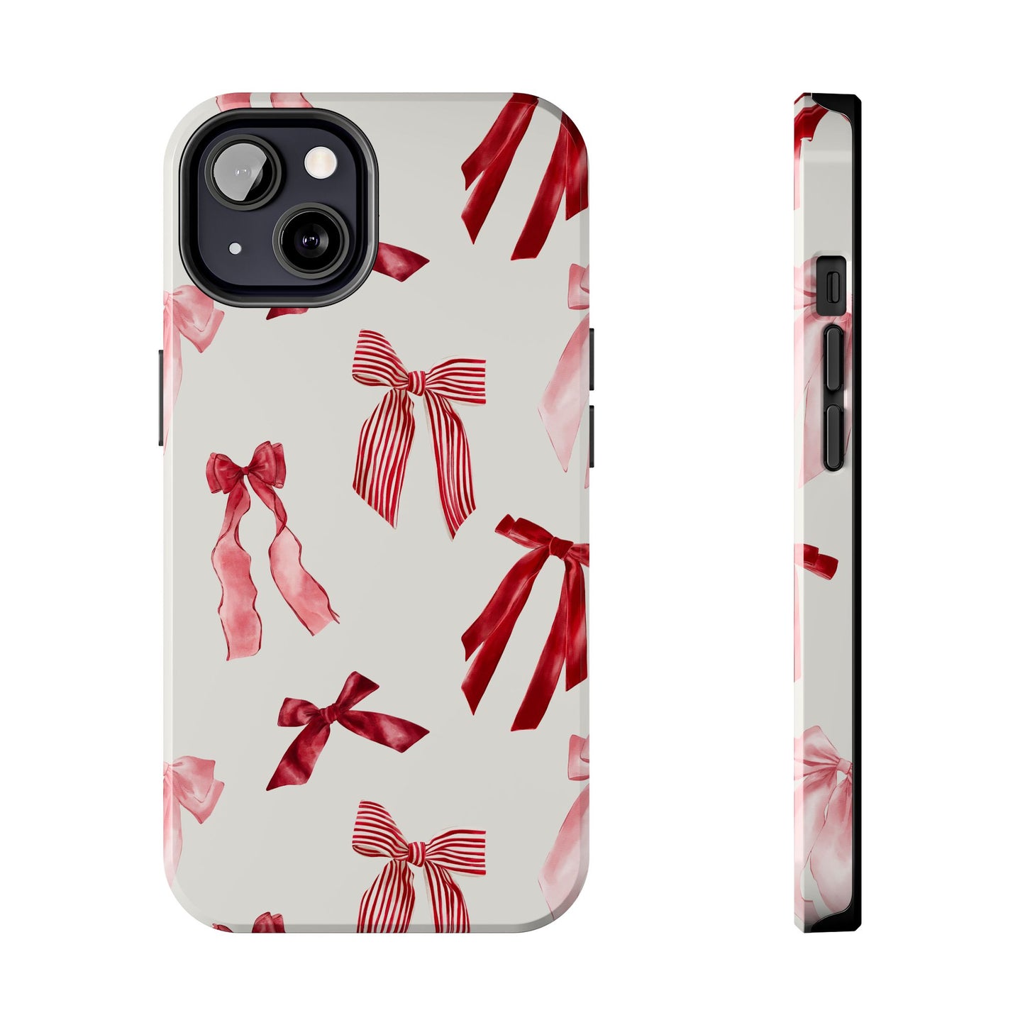 Burgundy Chic Bow Design Phone Case