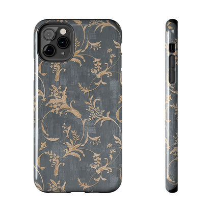 Old-Fashioned Flower Phone Case – Aesthetic Protective Cover for iPhone & Samsung