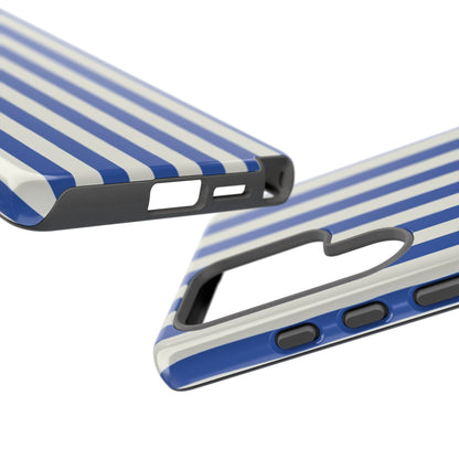 Title: Blue & White Stripe Phone Case – Classic Nautical Pattern for iPhone & Samsung - JGUS