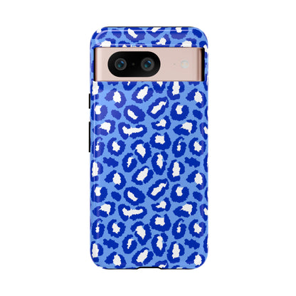 Leopard Vibes - Blue Edition Phone Case for iPhone & Samsung - Stylish & Durable Animal Print Case - JGUS