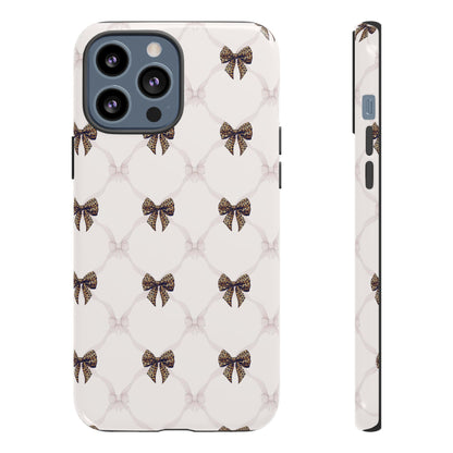 Chic Bow Pattern Phone Case | Elegant Clear Protective Case | Stylish iPhone & Samsung Cover - JGUS